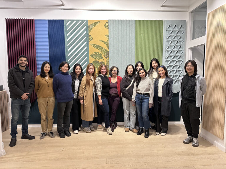 Pratt students visit the Robin Reigi showroom to learn about architectural materials suppliers and the future of the industry.