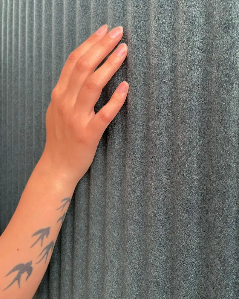 Slalom's Millerighe - ECOfelt in Mineral Blue 311 - acoustical solutions