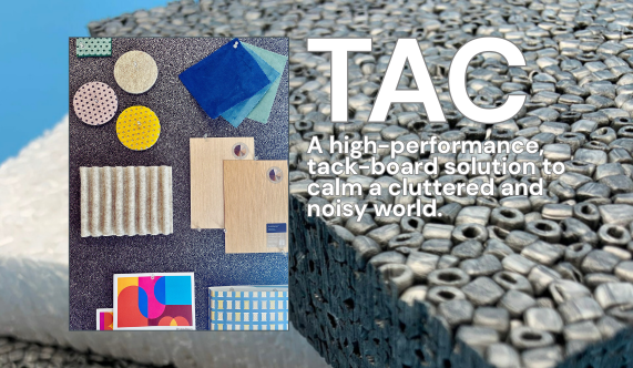 A high-performance, tack-board solution to calm a cluttered and noisy world.